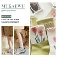 thumbnail image 2 of 4/5 Pack Cute Womens Floral Socks, Cotton Vintage Embroidered Casual Crew Socks, 2 of 7