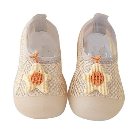 

Entyinea Baby Boys Girls Walking Shoes Cozy Boots with Non Skid Bottom Warm Winter Socks Slippers Coffee 18