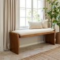 thumbnail image 4 of Pemberly Row Modern / Contemporary Engineered Wood Bench Beige, 4 of 4