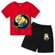 thumbnail image 3 of Conjunto de camiseta y pantalones cortos para niños y niñas, nuevos Minions, Mi villano favorito, bonitos personajes amarillos, conjunto informal y elegante para bebé, ropa para niño, 3 of 5