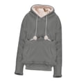 thumbnail image 4 of Sudaderas con capucha para mascotas, sudadera con capucha para mujer, ropa de calle, Tops elegantes, soporte para perro gato, bolsa grande con capucha , XL, 4 of 8