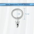 thumbnail image 2 of PlusCasa Noise-Canceling 7/8 inch White Curtain Rings with Clips (10 Count), 2 of 3