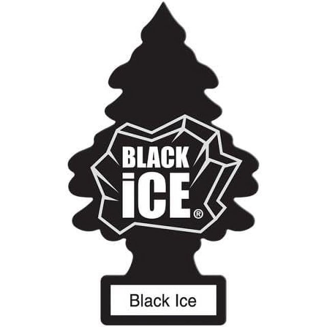 Ambientador Para Coche Littie Trees Con Aroma A Hielo Negro, Paquete De 10