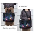 thumbnail image 6 of 16" Laptop Briefcase for Work Travel Laptop Shoulder Bag Carrying Handbag Laptop Case Neon Butterfly, 6 of 8
