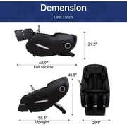 BestMassage SL Track Electric Shiatsu Full Body Zero Gravity Massage Chair, with Remote Controls Bluetooth Speaker Built-in Heat,Black