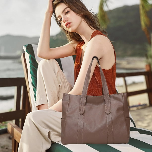 Bolso de hombro informal para mujer | Bolso bandolera de piel sintética | Correa ajustable para el trabajo, viajes y uso diario