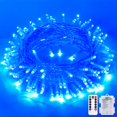 thumbnail image 1 of Luces para árbol de Navidad JMEXSUSS, 10 m, 100 LED, azul con control remoto, 1 of 8