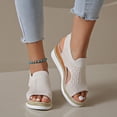 thumbnail image 1 of MKLEKYY Sandalias Ortopédicas para Mujer, Sandalias Elásticas de Tela Con Boca de Pez A La Moda de Verano para Mujer, Sandalias Con Plataforma y Cuña, 1 of 5