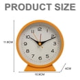 thumbnail image 2 of Retro analog alarm clock, small silent bedside alarm clock with nightlight, nap, for living room, bedroom, bedside, desk - orange, 2 of 5
