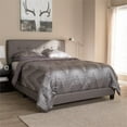 thumbnail image 2 of Bowery Hill Traditional Upholstered Fabric Tufted Full Bed in Light Grey, 2 of 8