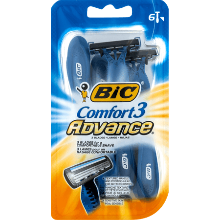 Bic Bic Comfort 3 Advance Razors 6 Ct Walmart Com