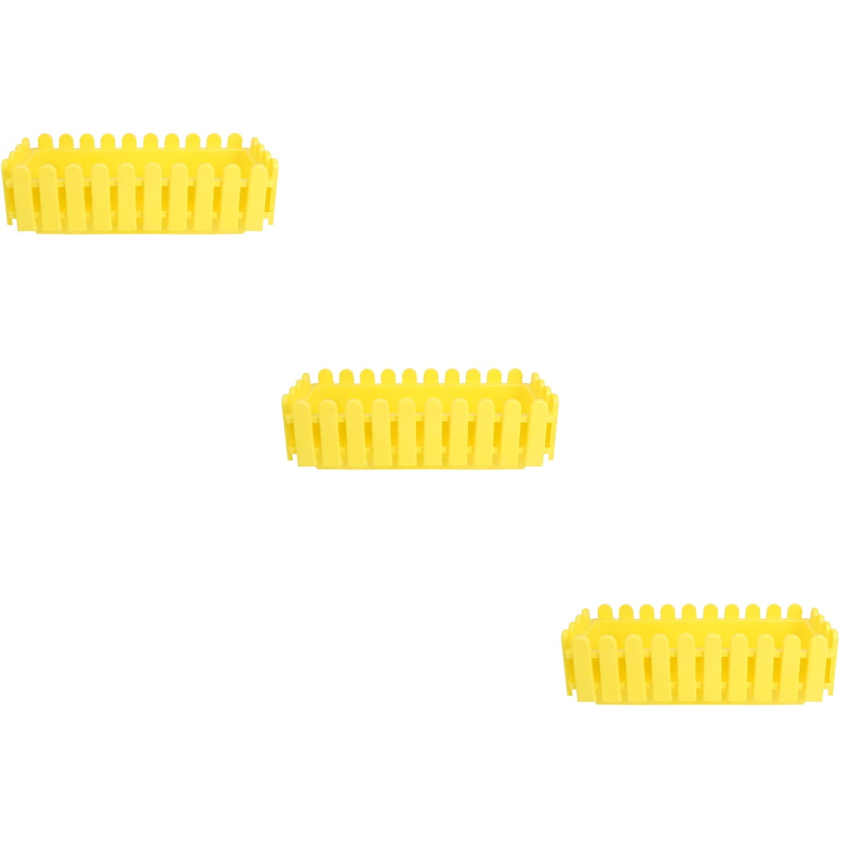 NUOLUX Durable Yellow PP Resin Flower Pot for Garden and Patio 3Pcs