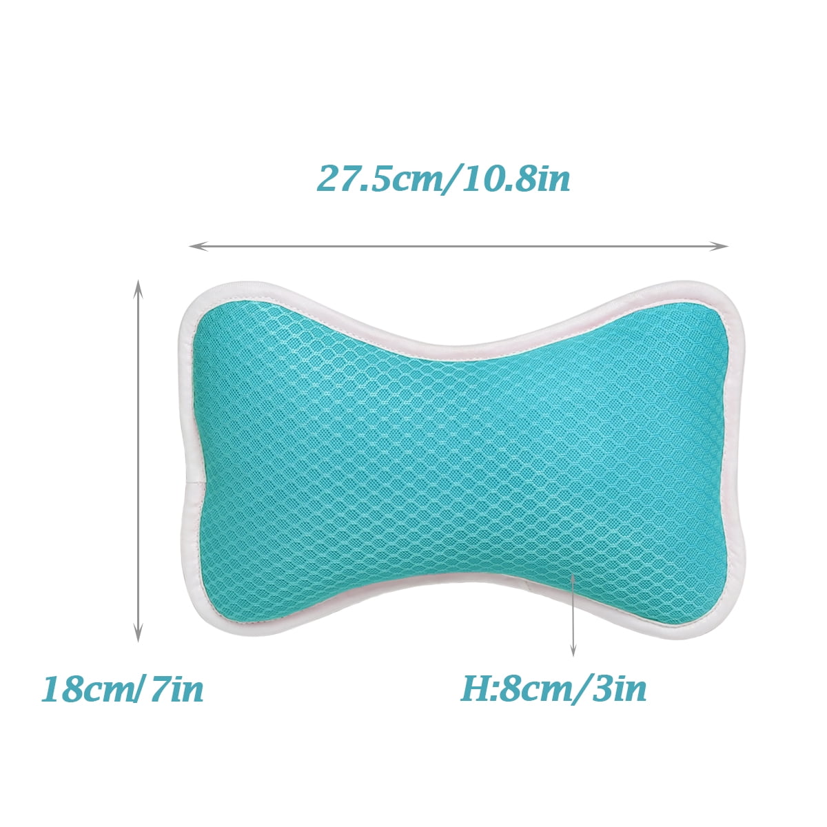 Breathable Spa Massage Pillow with Strong Suction Cups Bath Pillow Home Bathroom  Bathtub Cushion Pillow 3D Mesh Poleyester Neck & Back Shoulders Support  Relaxing Aid 