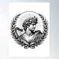 thumbnail image 2 of Lyrical Apollo A Portrait Of Music And Harmony Poster Wall Art, Modern Wall Decor For Living Room Bedroom, 12x18 UNFRAMED, 2 of 3