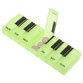 thumbnail image 6 of Unique Bargains 1 Pc Pill Case 7 Grid Piano Keys Pill Box Clear Green, 6 of 6