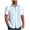 Light Blue, variant on Men's Short Sleeve Button Down Shirt, Bamboo Print Casual Collared Top, Lightweight Summer Vacation Relaxed Fit Shirt for Men Gray,S