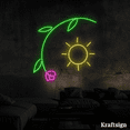 thumbnail image 2 of Craftnamesign Sun And Flower Neon Sign, Bedroom Decor, Flower Shop Decor, 2 of 4