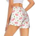 thumbnail image 3 of Bixox Women's Funny Little Pigs pattern 2 in 1 Running Shorts - Lightweight Athletic Workout Gym Yoga Shorts Liner with Pockets - Small, 3 of 7