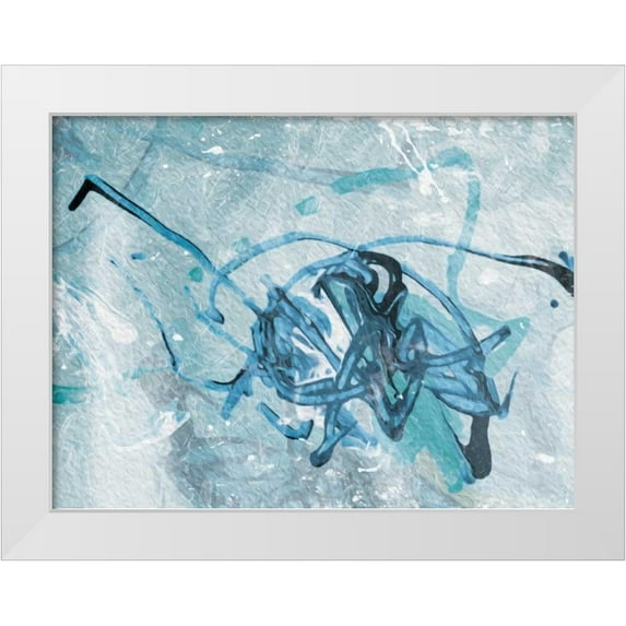 OnRei 32x25 White Modern Wood Framed Museum Art Print Titled - Jaiden Time