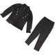 thumbnail image 4 of Women Pure Color Business Suit Pants Slim Fit Comfortable Breathable Plain Color Office Work Suit Set Black XL, 4 of 26