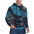 thumbnail image 2 of Uemuo Bohemian Turtle Pattern Men's Hoodie - Casual Pullover Hoodie with Kangaroo Pocket, Stylish Hooded Sweatshirt for Everyday Wear-Small, 2 of 7