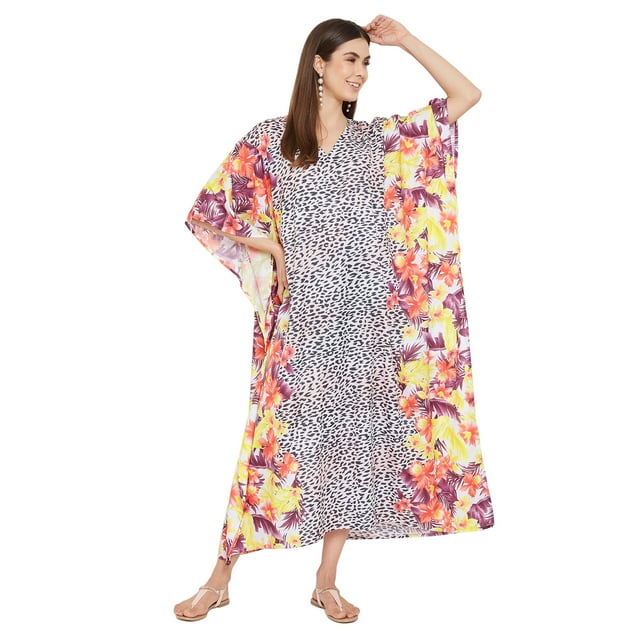 Caftans Longs pour Femmes Grande Taille Robe Caftan Robe de Soirée Fête Été Plage Robe d'Été Manches Kimono Longues Robes Décontractées en Ligne
