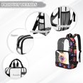 thumbnail image 6 of FKELYI 17 Inch Clear Backpack for Boys & Girls, Kids Backpack See Through Schoolbag Starry Lightning Basketball Print Spacious Bookbag Travel Bags for Elementary Student, 6 of 7