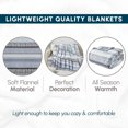 thumbnail image 5 of Elegant Comfort Ultra Soft Flannel Fleece Bed Blanket, Lightweight Cozy Bedspread, All-Season Decorative Blanket for Couch and Sofa, Striped Design,Queen Size, Anissa, 5 of 5