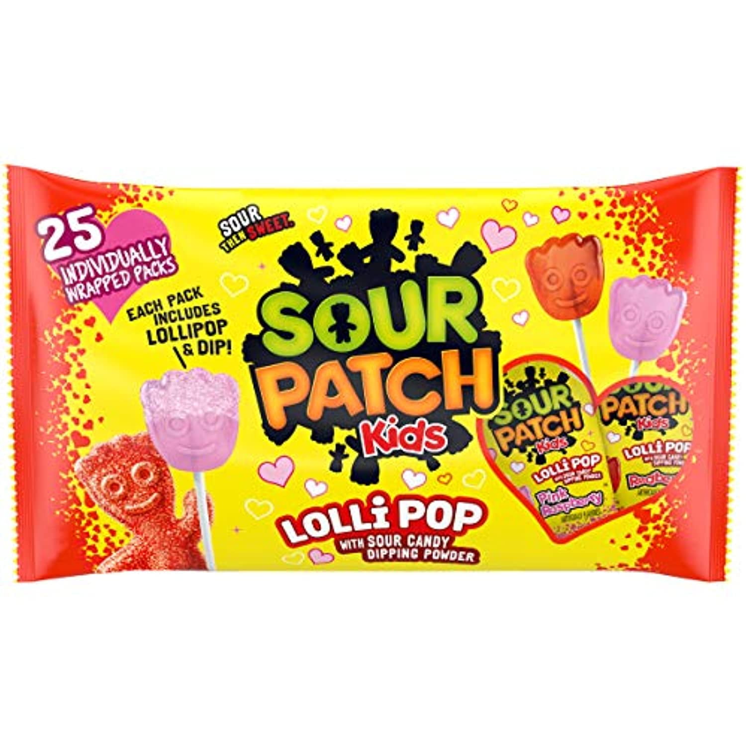 Sour Patch Kids Lollipops With Sour Candy Dipping Powder 1 13.22 Oz