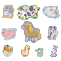 Hape: Farmyard Friends Puzzle - 10 Mini Animal Shaped Puzzles, 2-6 Oversized Pieces Each, Colorful Design, Preschool Toy, Toddlers & Kids Ages 18mo 