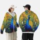 thumbnail image 4 of Fotbe Peacocks Chaqueta con Protección Solar UPF 50+ para Hombre y Mujer, Camisa con Capucha y Bolsillos-3X-Large, 4 of 7