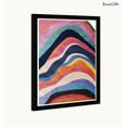 thumbnail image 2 of Wynwood Studio Colored Wave Framed Retro Colorful Abstract Prints, 15" x 21", Black Satin Flat Frame, 2 of 7