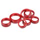 thumbnail image 1 of 7uds Rojo Aluminio Aleación Coche AC Climatización Control Anillo Perilla Cubierta, 1 of 8