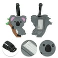 thumbnail image 3 of Unique Bargains 1 Pc Koala Luggage Tag for Travelling Gray Black, 3 of 5