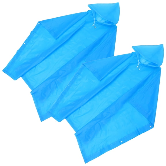 HEMOTON 2 pcs Adult Rain Ponchos Reusable Rain Ponchos Portable Raincoat with Hoods for Outdoor
