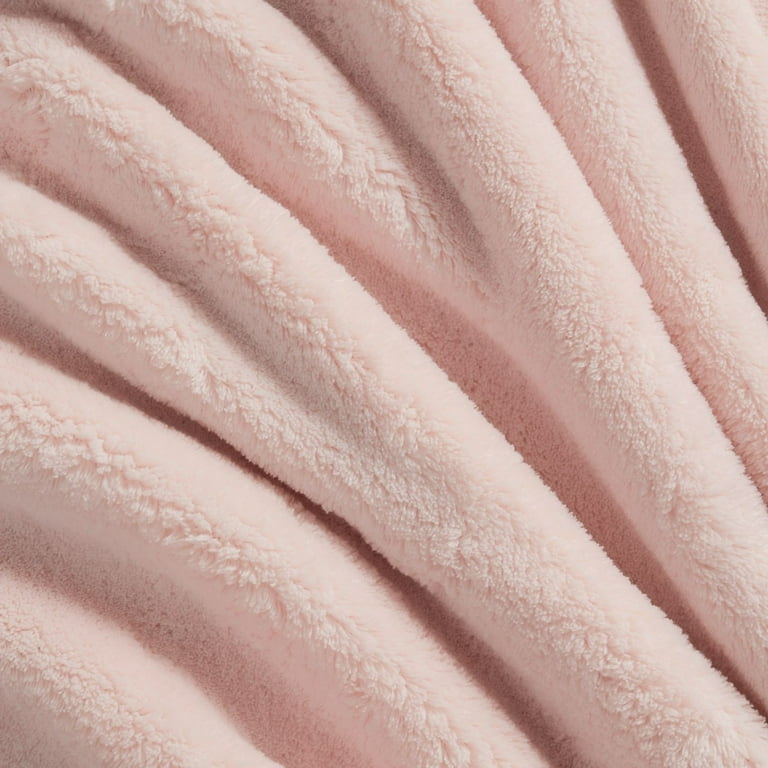 Simply shabby chic pink floral twin bed plush fleece blanket bedding new arrivals