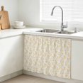 thumbnail image 3 of Orange Flower Leaf Cabinet Curtains 28"W x 35"L, Botanical Plant Floral Tree Branch Under Sink Skirt for Bathroom Vanity Kitchen Self Adhesive, Dust-Proof Privacy Curtain for Closet Shelves, 3 of 9