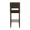 thumbnail image 4 of Linon Vega 30" Full Back Wood Bar Stool, Dark Brown Faux Leather, 4 of 7