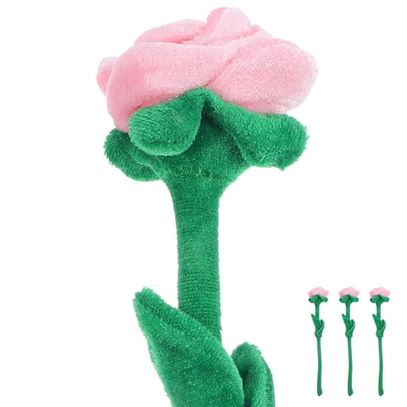 BESTOYARD 3pcs Simulation Plush Rose Indoor Decoration Valentine Gift