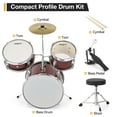 thumbnail image 4 of Studyset Drum Set,3 Piece Junior Drum Set with with Cymbal,Tom,Bass Drum,Drumsticks,Bass Pedal and Drum Stool,Beginner Musical Instruments,Drum Kit for Beginner, 4 of 8