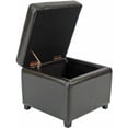 thumbnail image 4 of SAFAVIEH Jonathan Modern Glam Single Upholstered Flip Top Ottoman, Brown, 4 of 4