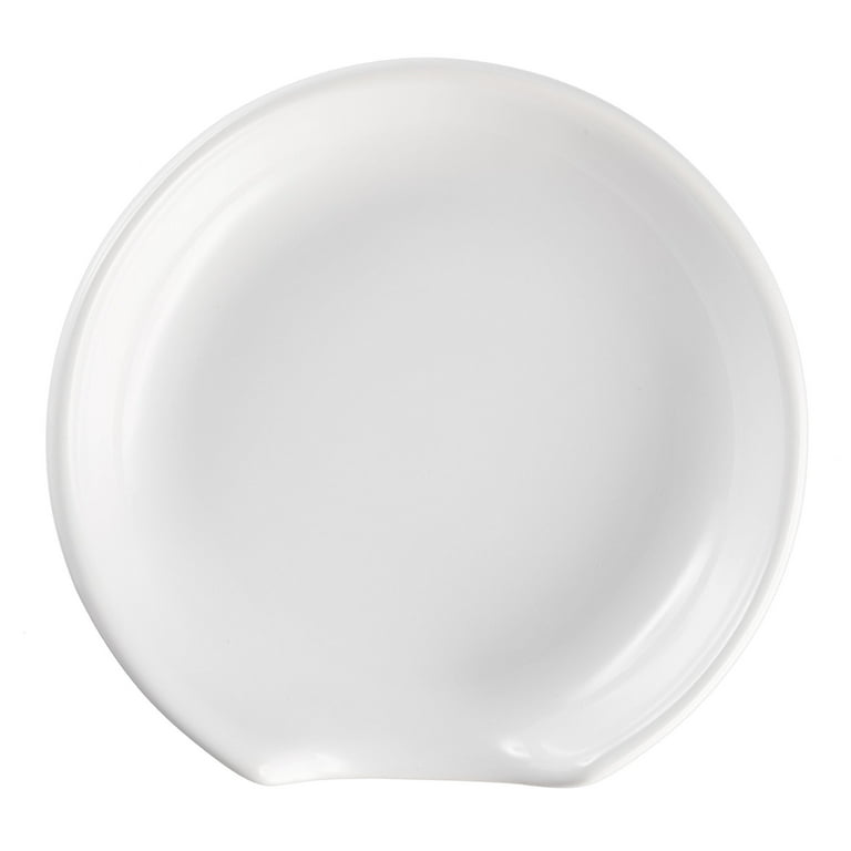 Mainstays Glazed Stoneware Spoon Rest, White