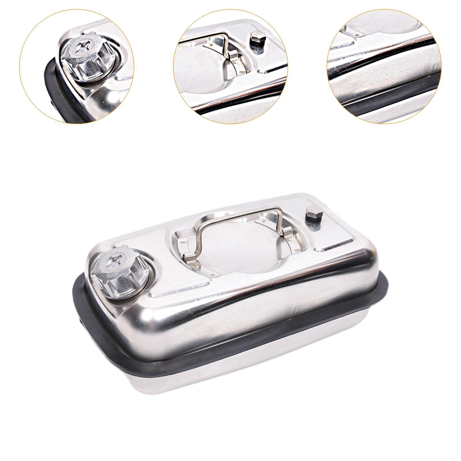 Wzmzjy Motorcycle Seat Fuel Can Tank Multipurpose Liquid Storage Canister for Emergency 3L Stainless Steel