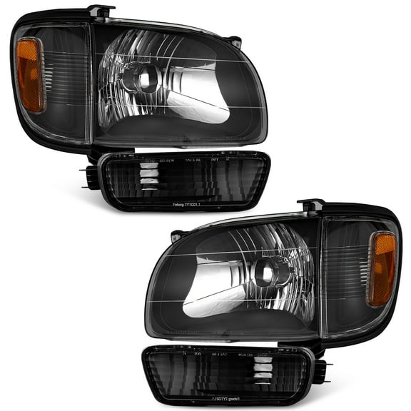 WEELMOTO for 2001-2004 Toyota Tacoma Headlights Assembly fit 01 02 03 04 Toyota Tacoma Headlight Replacement Corner Parking Signal Lights Bumper Light