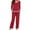 Red, variant on Maean Lounge Sets for Women Two Piece Outfits Sleepwear Long Sleeve V Neck Pajama Set and Sweatpants Tracksuit