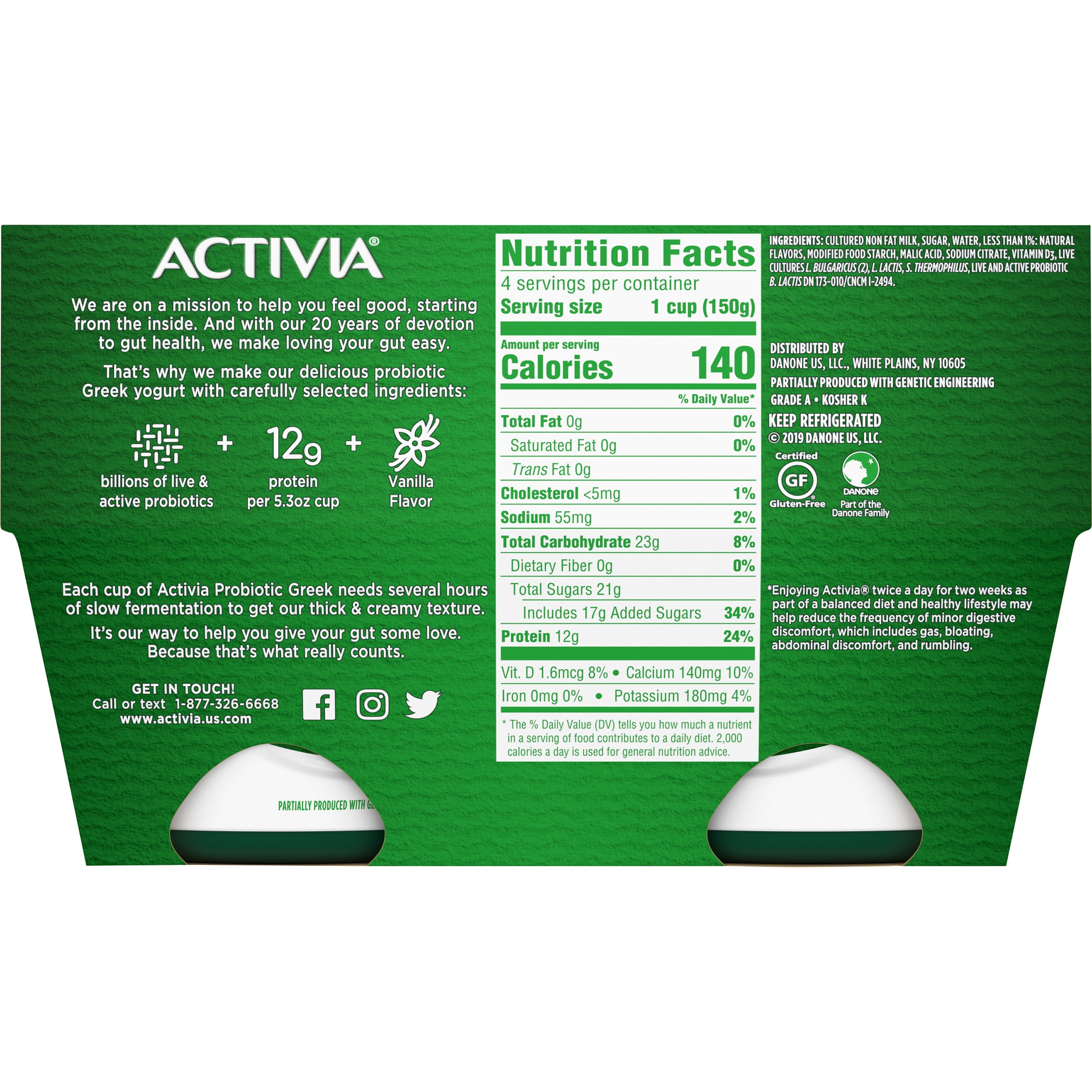 Dannon Activia Greek Yogurt Nutrition Facts Blog Dandk