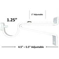 thumbnail image 2 of Urbanest Adjustable Rod Bracket, up to 1 1/8" Rod, Glossy White, Set of 2, 2 of 5