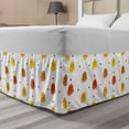 thumbnail image 1 of Ghost Bed Skirt, Smiling Ghost Characters in Earthy Tones Among Little Black Stars Childish Design, Elastic Bedskirt Dust Ruffle Wrap Around for Bedding Decor, 4 Sizes, Multicolor, by Ambesonne, 1 of 2