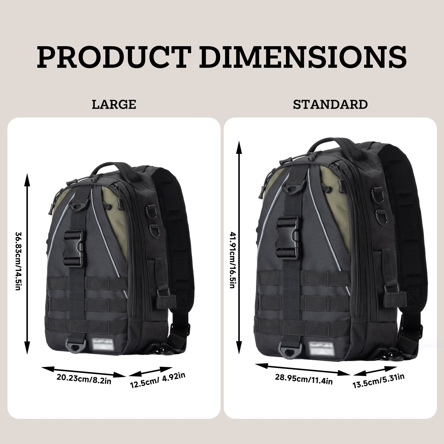 Ghosthorn Fishing Tackle Backpack with Trays 3600 Tackle Boxes & Rod Holders, Large Outdoor Storage Tackle Bag for Fishing