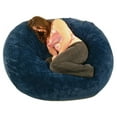 thumbnail image 1 of Bean Bag Comfy Bean Love Seat Velour - Burgundy/Merlot, 1 of 1